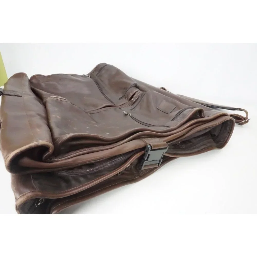 Tumi Brown Leather Garment Bag Luggage